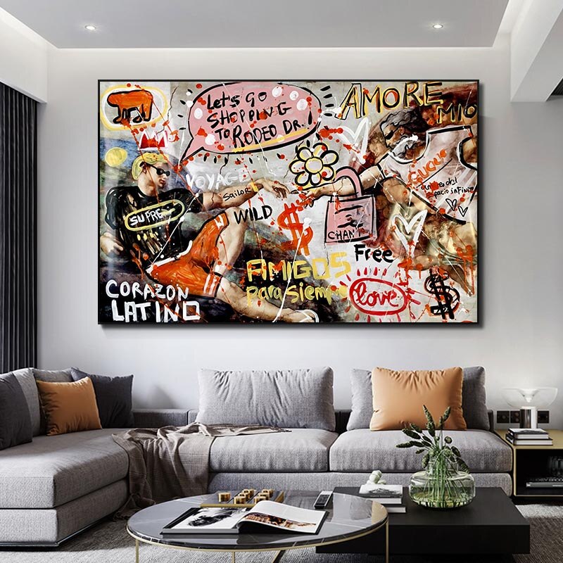 Creation Of Adam Canvas Wall Art - High-Quality Renaissance Art Reproduction - Perfect for Home Decor, Living Room, Bedroom & Office