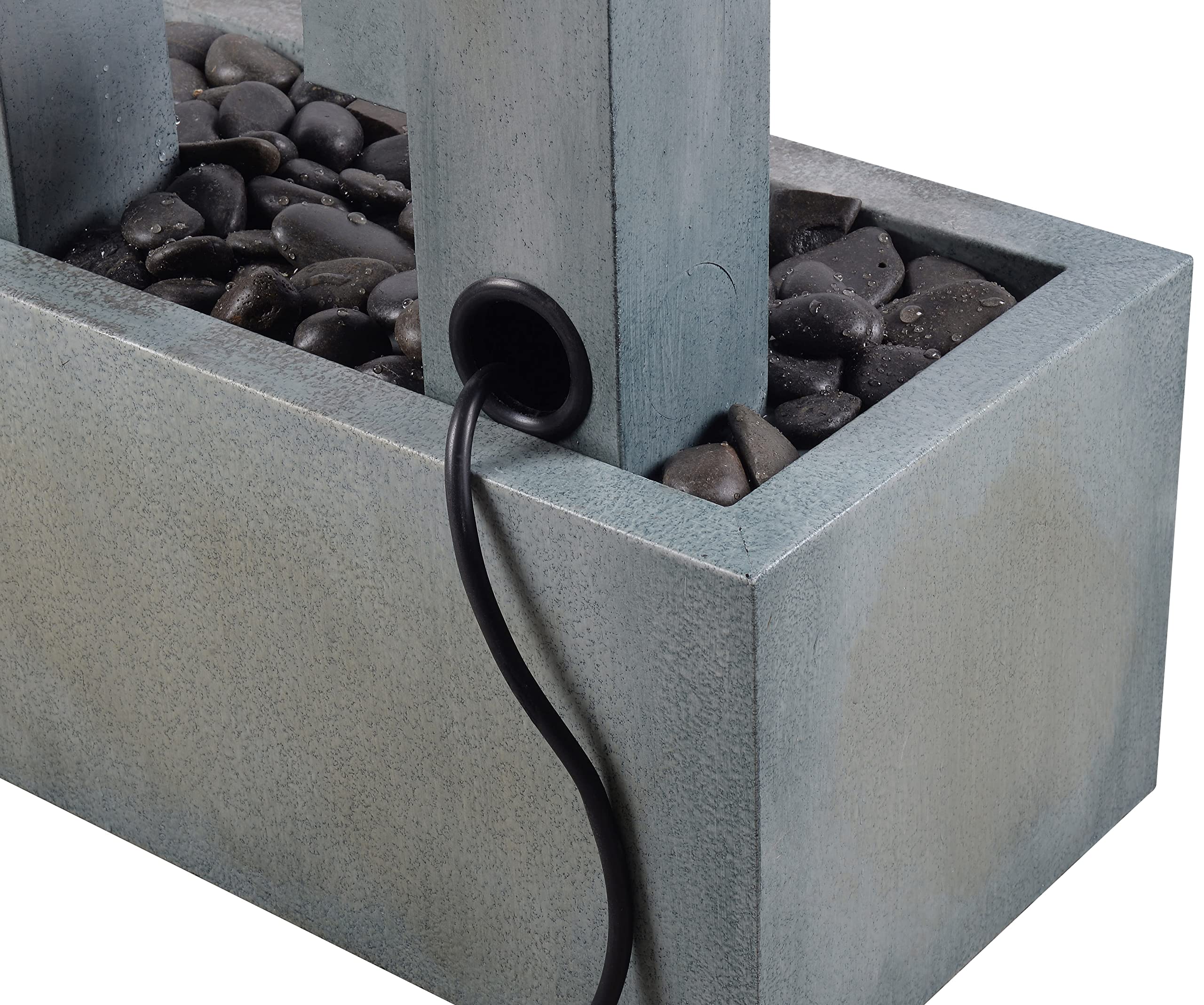 Kenroy Home 50087 Stanton Outdoor Water Fountain - Medium Size, Dusty Blue Finish - Perfect for Garden, Patio, or Backyard Decor