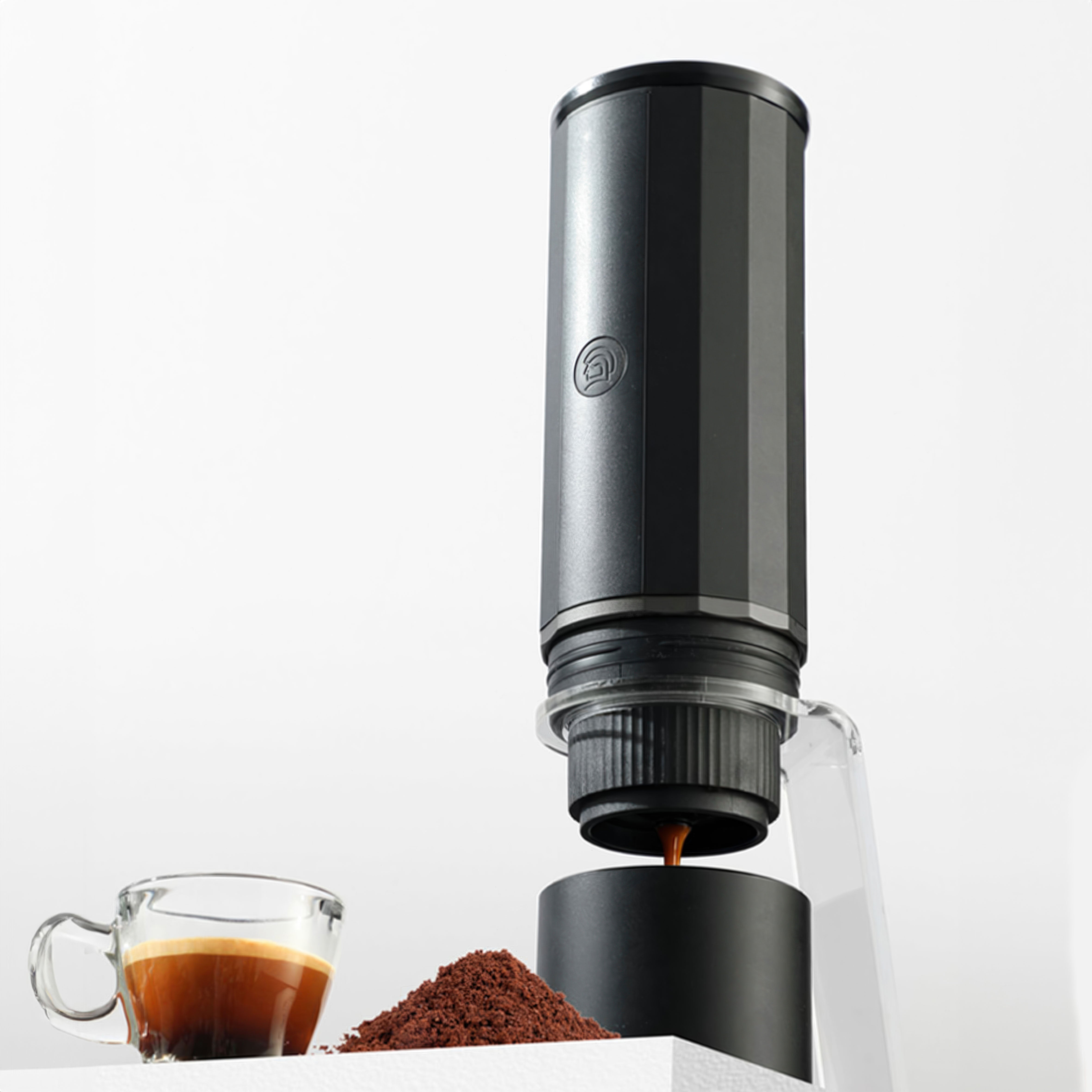 Heropresso Portable Espresso Maker - Handheld Coffee Machine for Camping, Travel & Office - 15Bar Pressure Manual Espresso Maker with USB Rechargeable Battery - Perfect Gift for Coffee Lovers