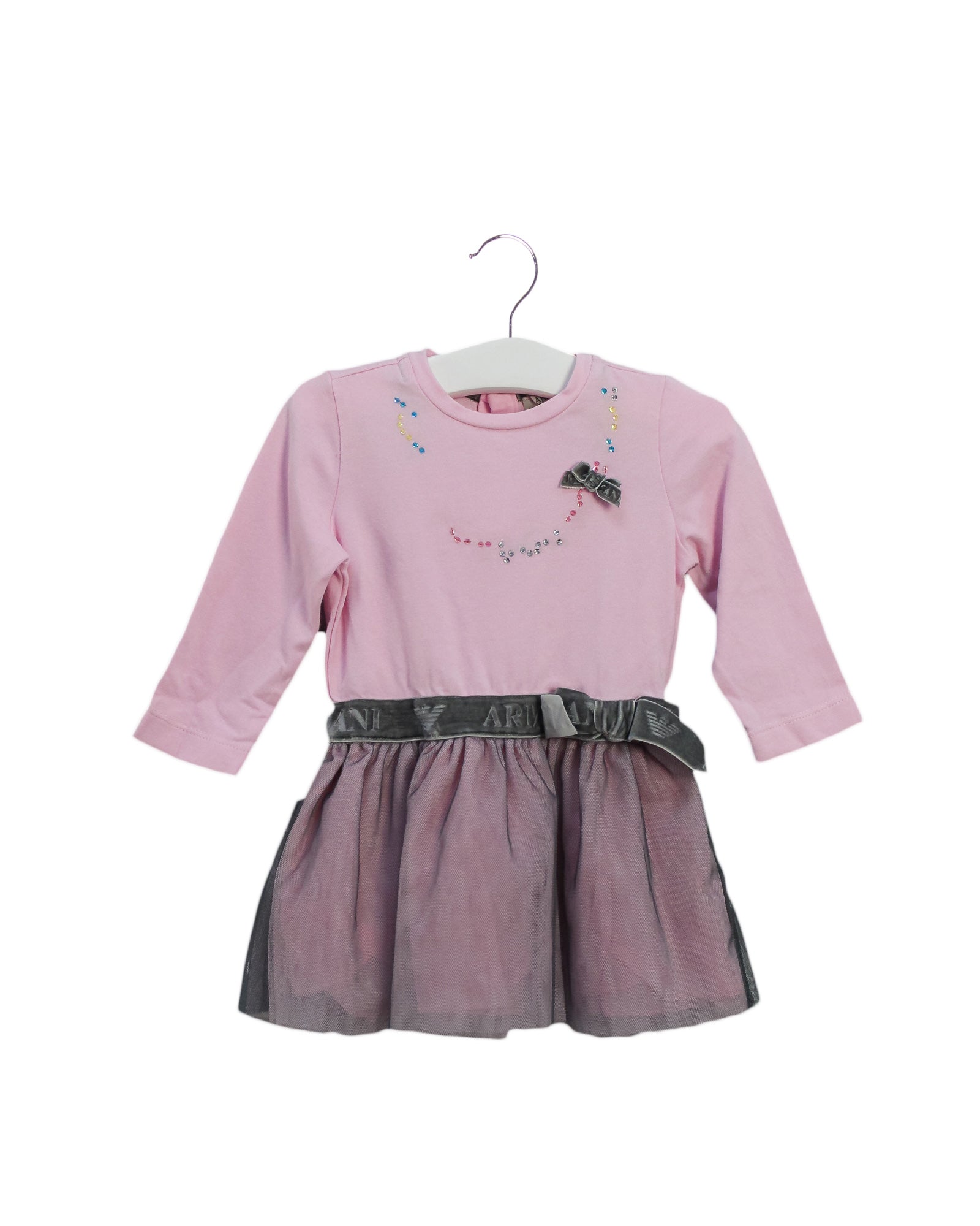 Armani Long Sleeve Baby Dress for Girls 6 Months - Elegant and Comfortable Outfit for Special Occasions, Photoshoots, and Family Gatherings