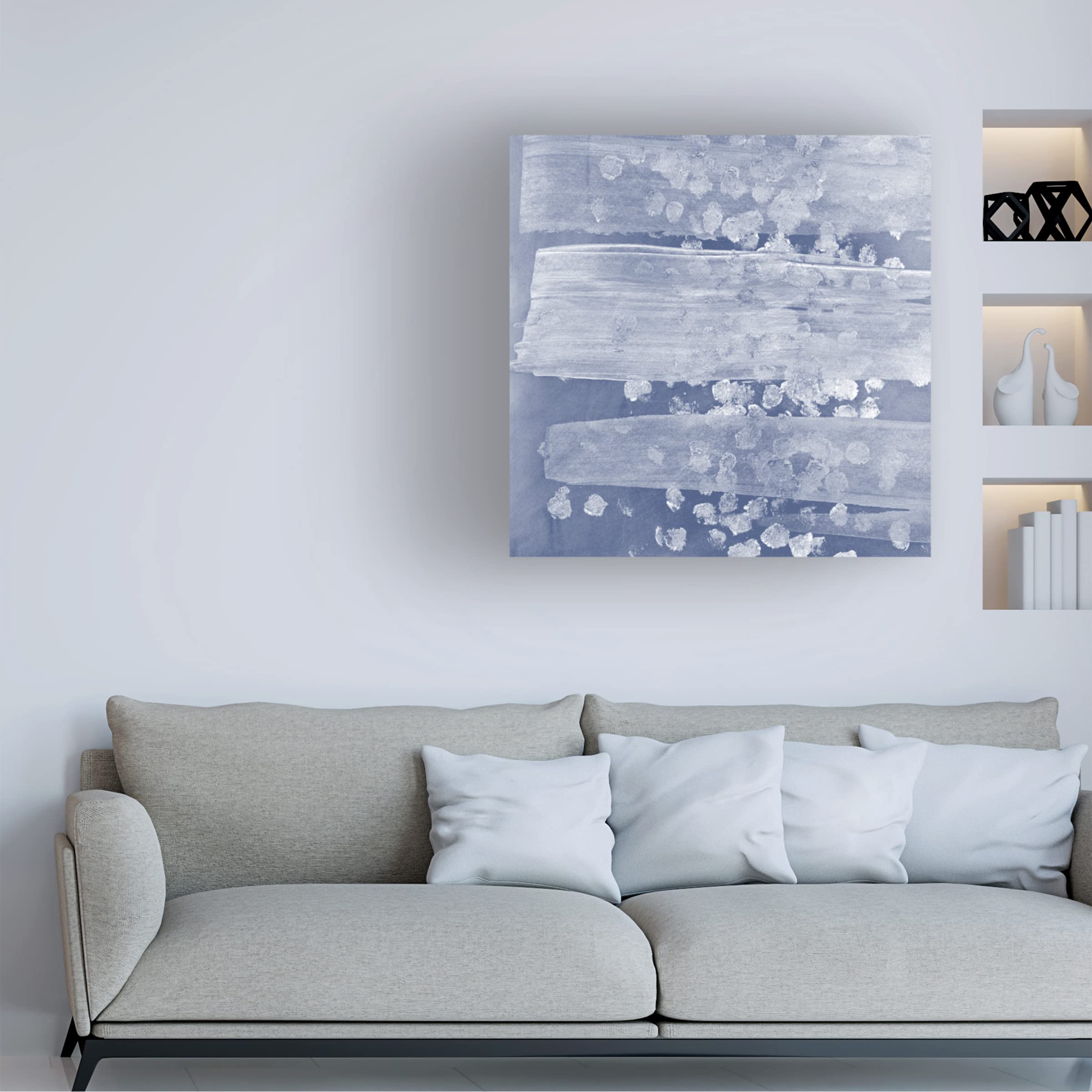Trademark Fine Art 'Indigo Rule IV' Canvas Wall Art by Megan Meagher - Modern Abstract Painting for Living Room, Bedroom & Office Decor