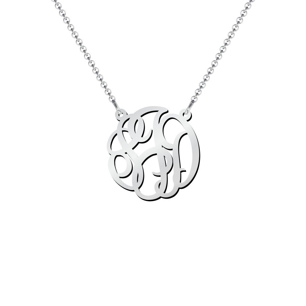 Personalized Silver Monogram Pendant Necklace for Women - Custom Initial Jewelry Gift for Her - Perfect for Birthdays, Anniversaries & Everyday Wear