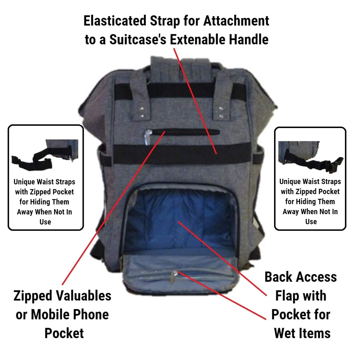 **Baby Diaper Bag Backpack with Changing Pad - Waterproof Travel Diaper Bag for Parents, Pacifier Holder & Organizer - Perfect for Newborn Essentials, Camping, Baby Shower Gifts & On-the-Go Parents**