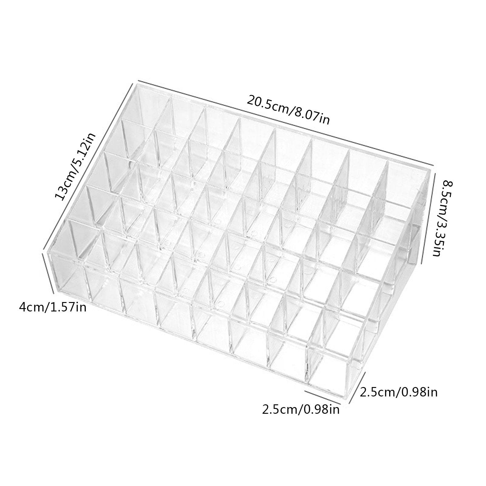 9/24/36/40 Grids Clear Acrylic Lipstick Organizer & Cosmetic Storage Box | Desktop Makeup Holder for Lipsticks, Lip Gloss & Beauty Products | Perfect for Vanity, Bathroom & Travel Organization