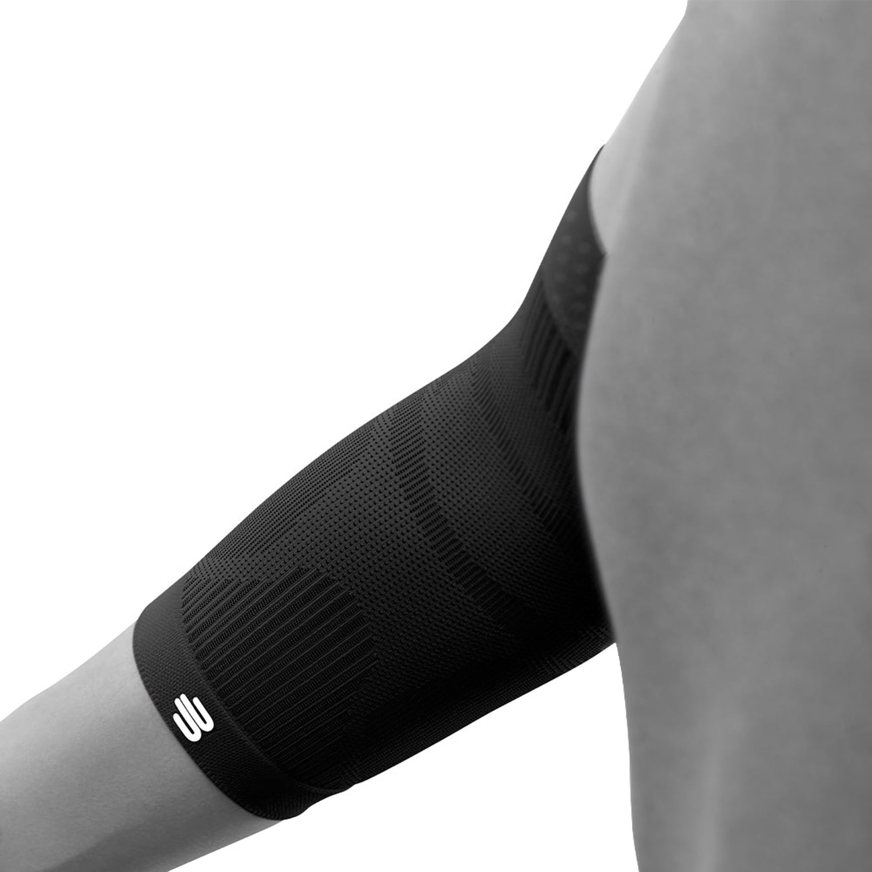 Bauerfeind Sports Compression Elbow Sleeve - Unisex Support for Athletics & Impact Activities - Adjustable Fit for Left or Right Arm - Black Small - Ideal for Tennis, Basketball & Weightlifting