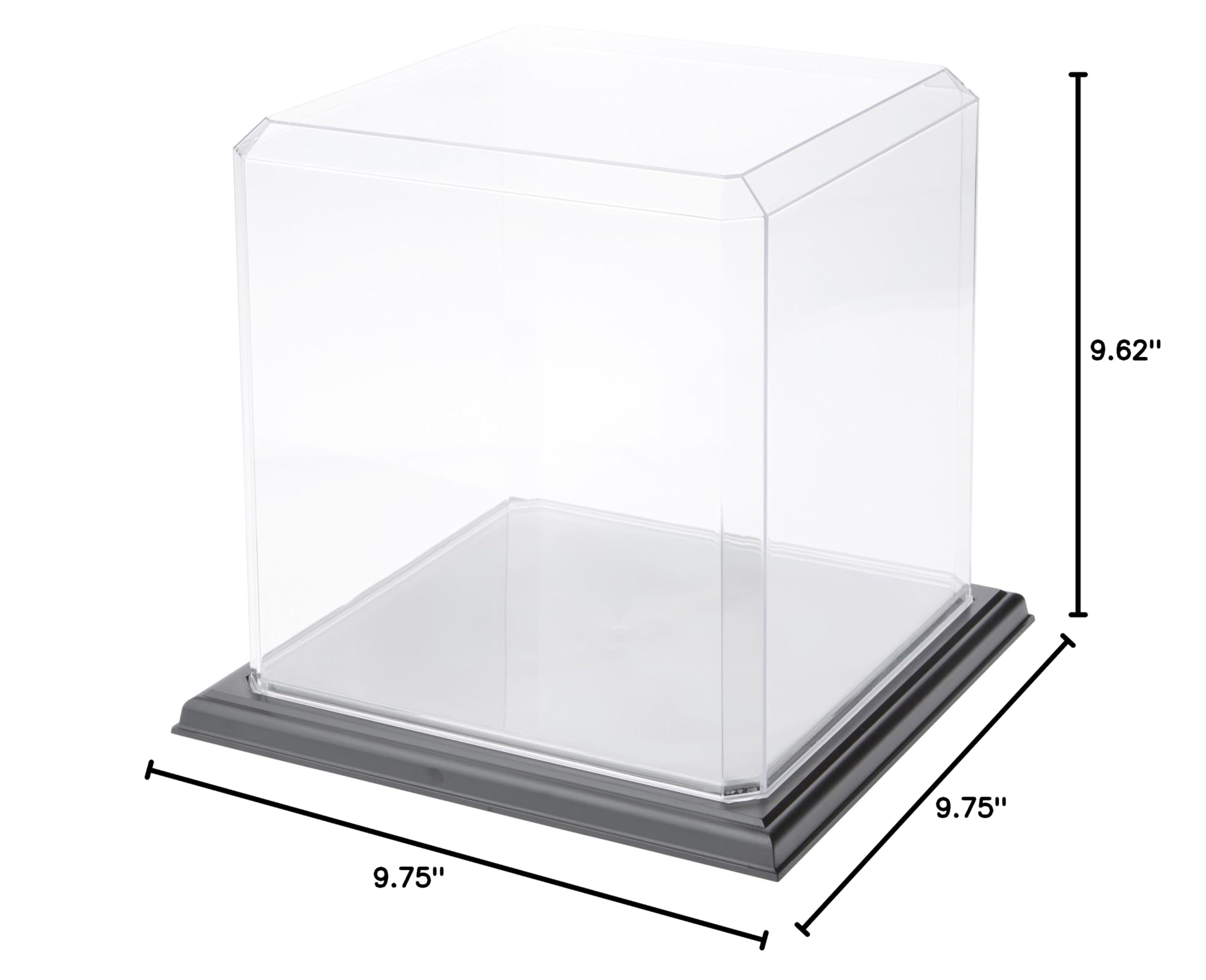 Pioneer Plastics 1010CPBASE Clear Plastic Display Case with Base - 9.75