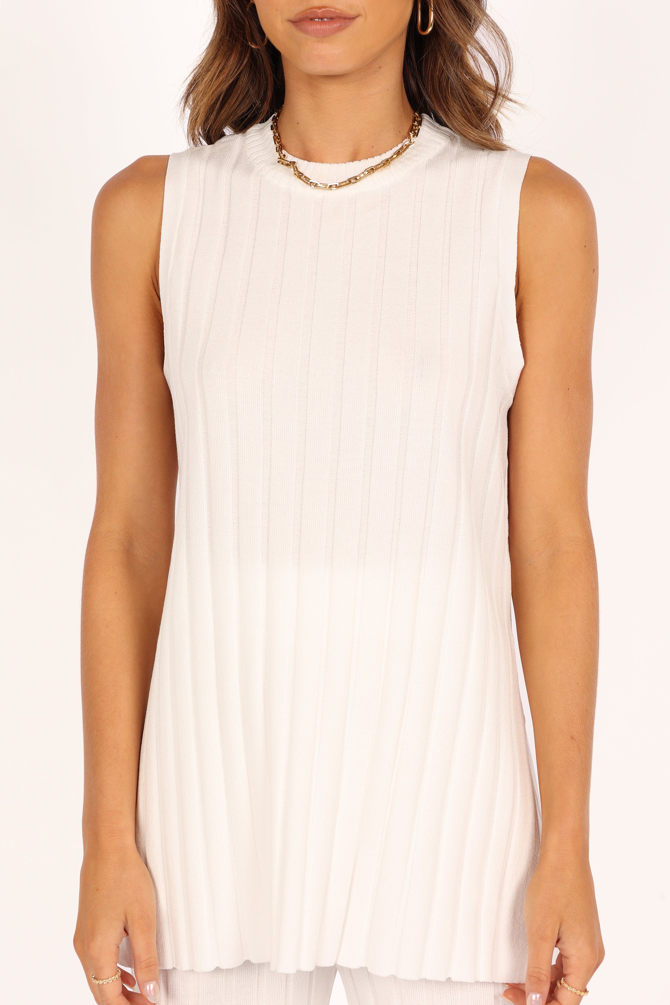 Agnes Knit Top Women's Casual White Sweater - Perfect for Fall Layering, Office Wear & Cozy Outfits
