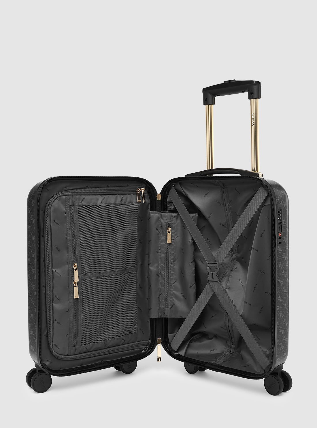 Jesco 45cm Black Logo Carry-On Suitcase - Lightweight Luggage for Business Travel & Weekend Getaways