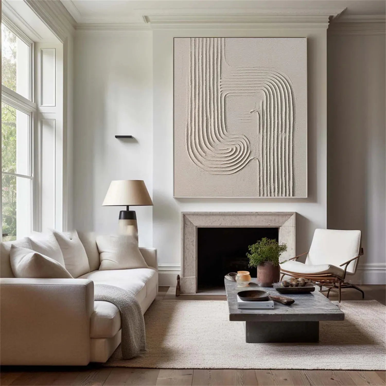 Beige & Brown Abstract Art Print #BB105 - Modern Wall Decor for Living Room, Bedroom & Office