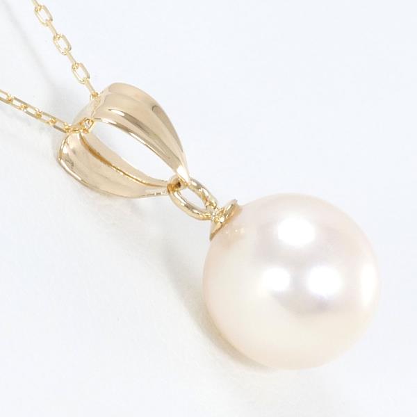 18K Yellow Gold Pearl Necklace for Women - Elegant Luxury Jewelry Gift for Wedding, Anniversary & Special Occasions