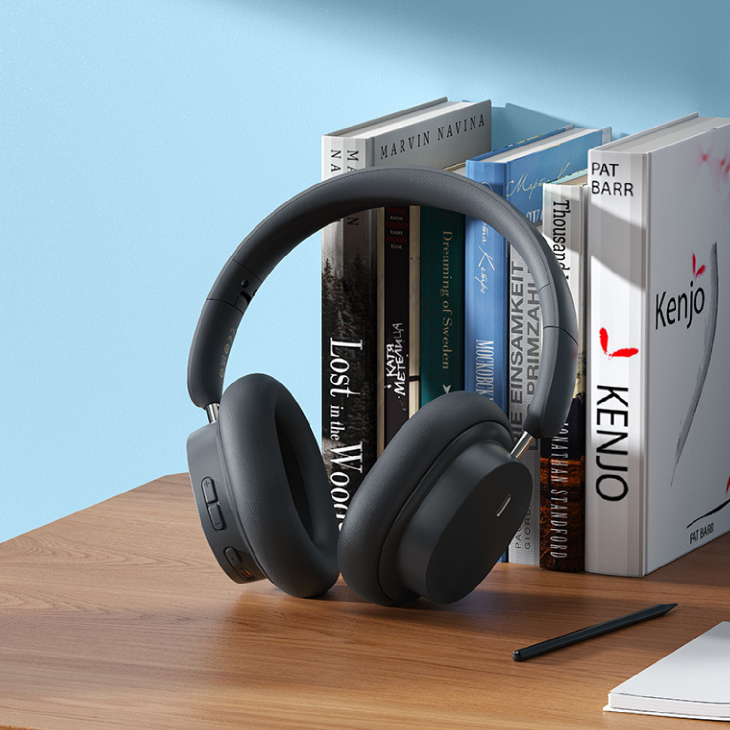 Baseus Bowie D05 Wireless Headphones - Bluetooth 5.0, Hi-Fi Stereo Sound, 30H Playtime, Lightweight Over-Ear Design (Gray) - Perfect for Work, Travel & Gaming