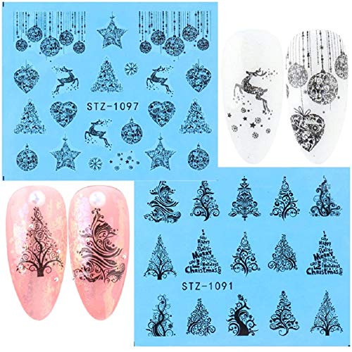 New Year Nail Stickers - DIY Christmas Manicure Decals for Holiday Nail Art