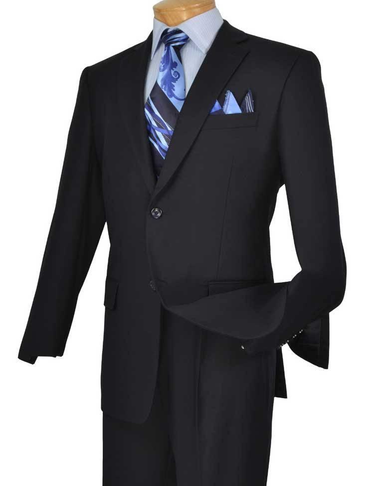 Classic Fit Two-Piece Navy Blue Suit for Men - Business Formal Attire for Office, Weddings & Special Events