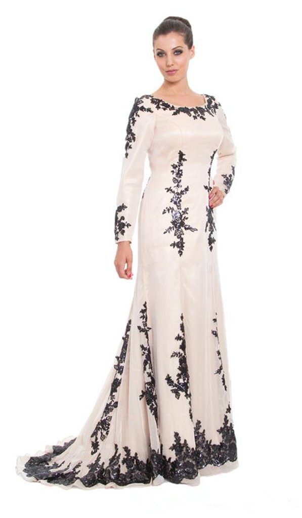 Emanni Women's Long Lace African Dubai Arab Islamic Muslim Dress - Elegant Abaya for Special Occasions, Weddings & Cultural Events