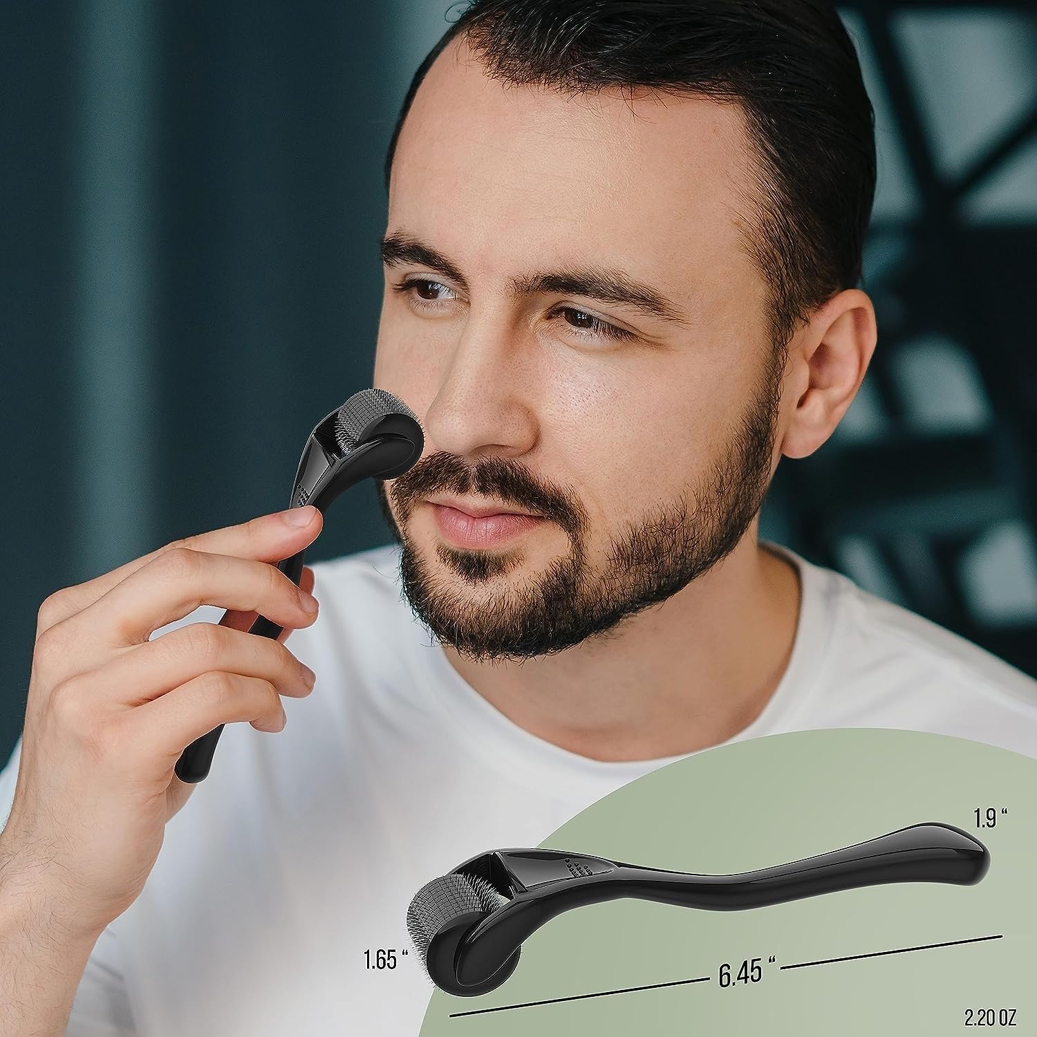 Sweetpea Fx Derma Roller 0.5mm - Microneedle Face Roller for Skin Rejuvenation & Beard Growth | Micro Needling Roller for Women & Men | Derma Stamp for Face & Scalp Care | Perfect for At-Home Skincare & Hair Regrowth Routine