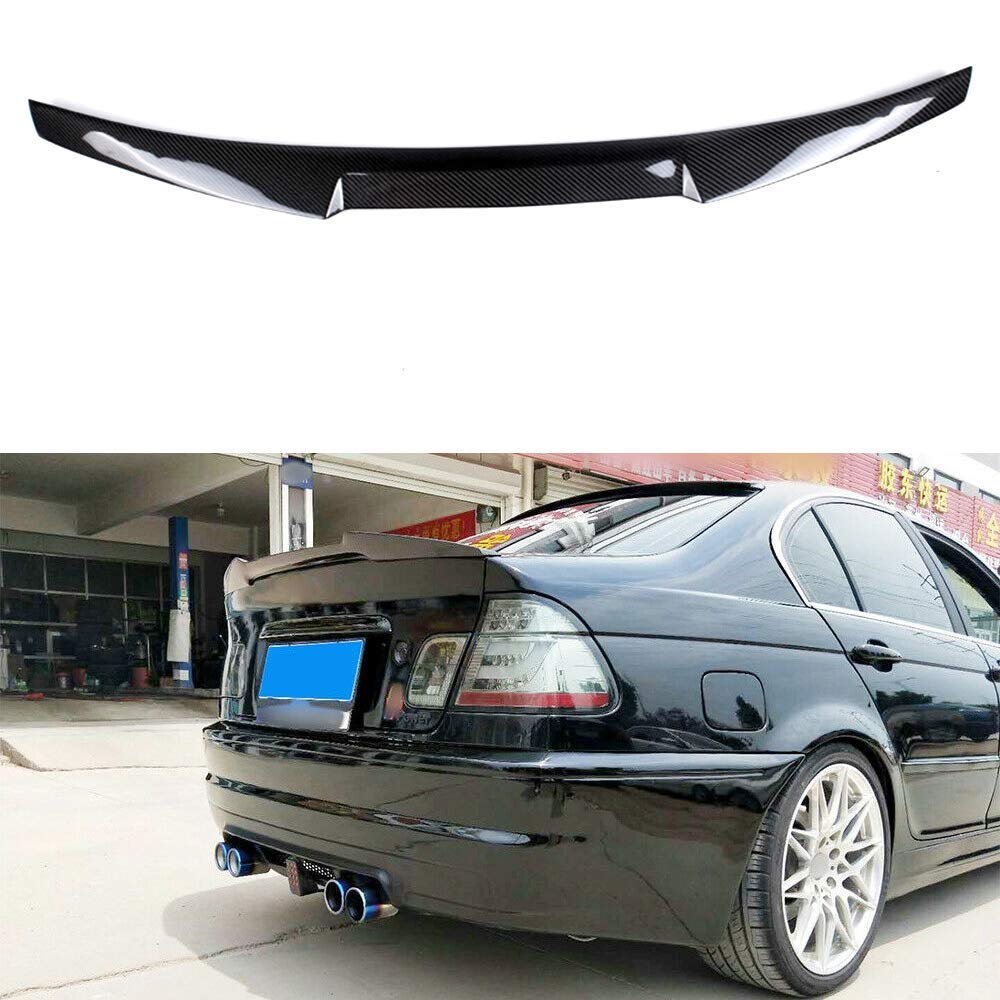 Carbon Fiber Rear Boot Spoiler Wing for BMW E46 320i 328i 335i Sedan (1998-2005) - Enhances Aerodynamics & Sporty Look for Street Racing & Car Shows