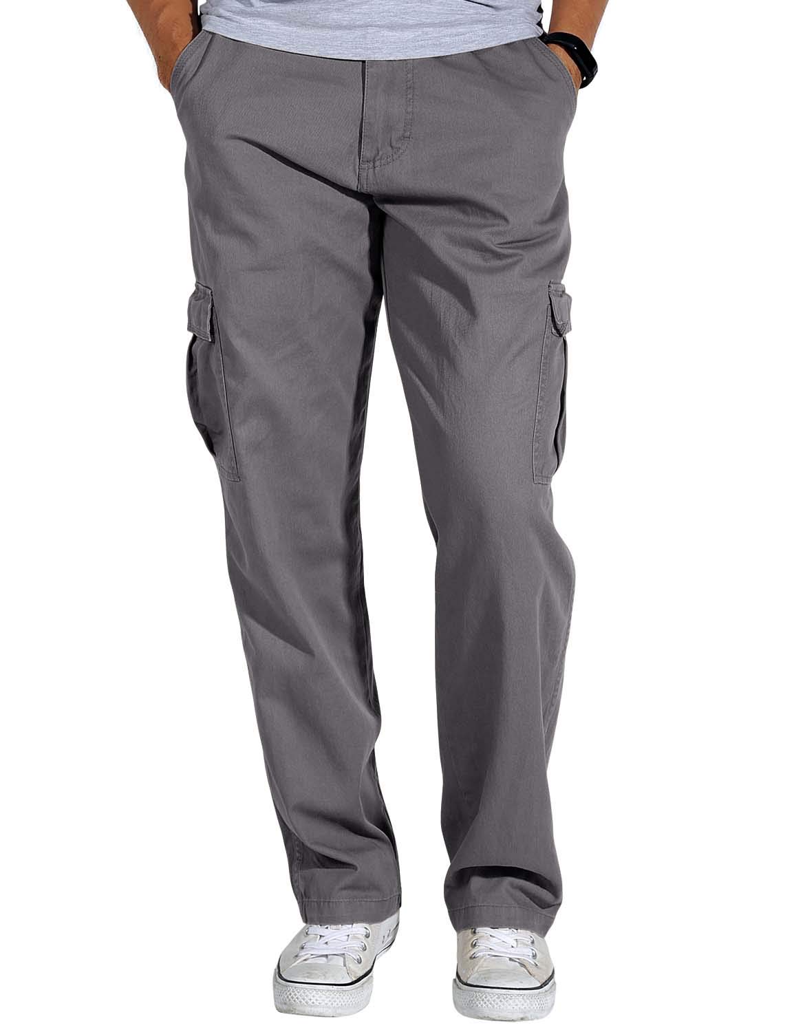 Men's Athletic-Fit Cargo Pants - Comfortable Stretch Workout & Outdoor Hiking Pants with Multiple Pockets | Perfect for Gym, Travel & Casual Wear