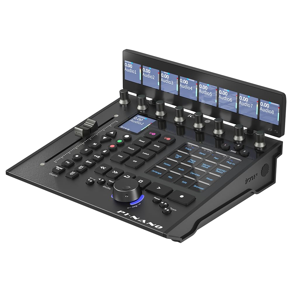 Pro Audio P1-Nano Compact DAW Control Surface with D5 Display - Professional Music Production Studio Bundle for Home & Recording Studios