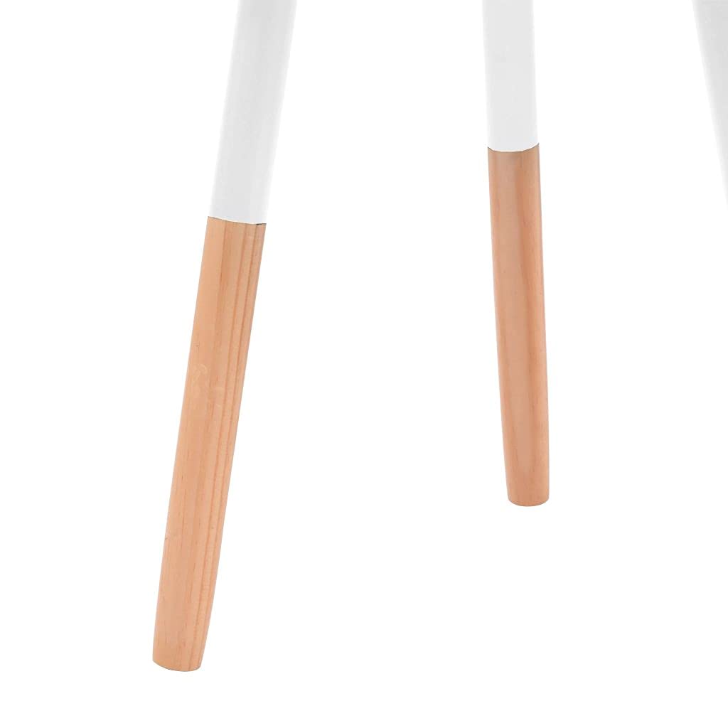 Modern Minimalist Side Table Set of 2 - Solid Pinewood Coffee Tables for Living Room & Balcony - Fast Shipping - Perfect for Small Spaces, Reading Nooks & Home Decor
