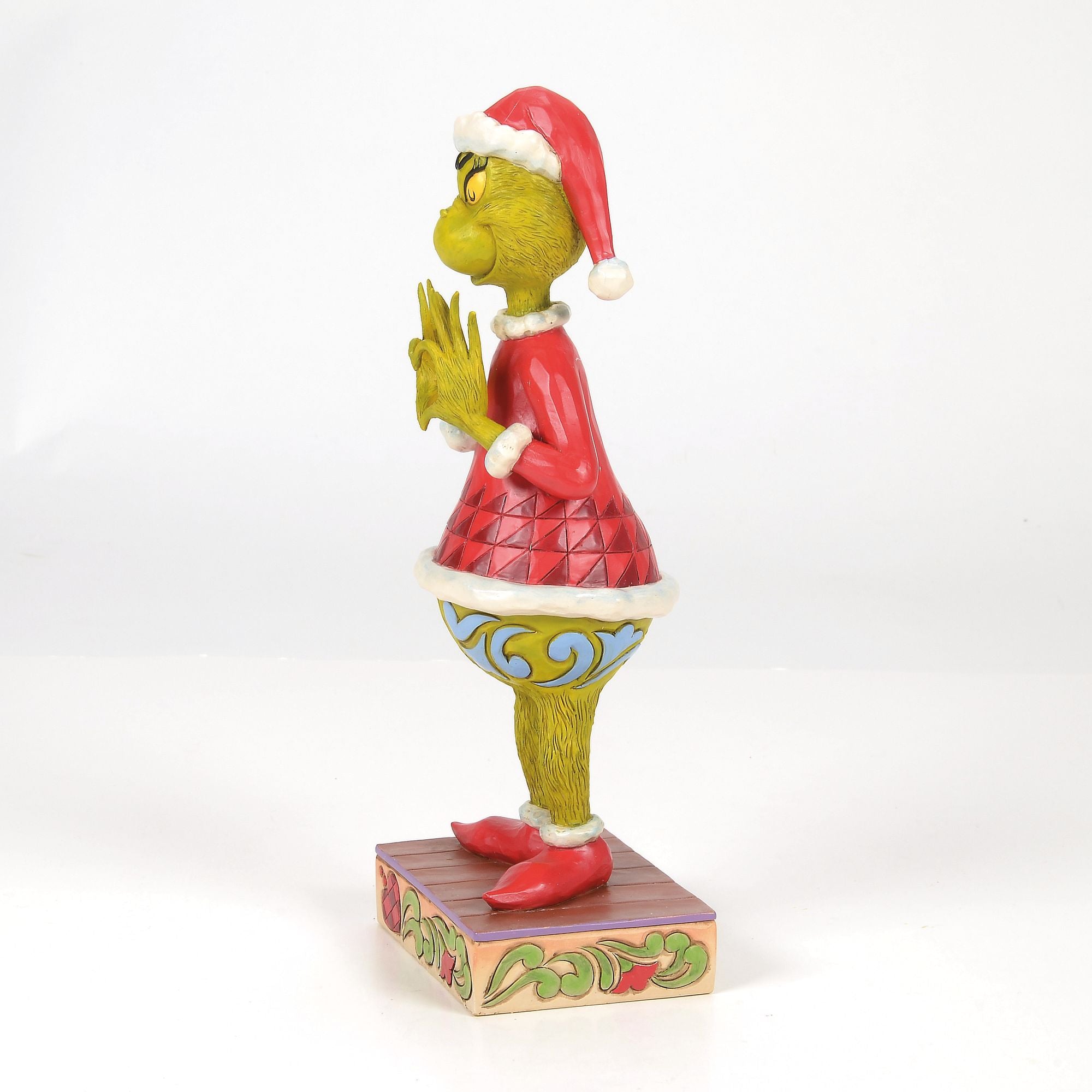 Grinch with Heart Hands Figurine - Christmas Decor, Holiday Gift, Home & Office Decoration - Perfect for Xmas Tree, Mantel, and Party Decorations
