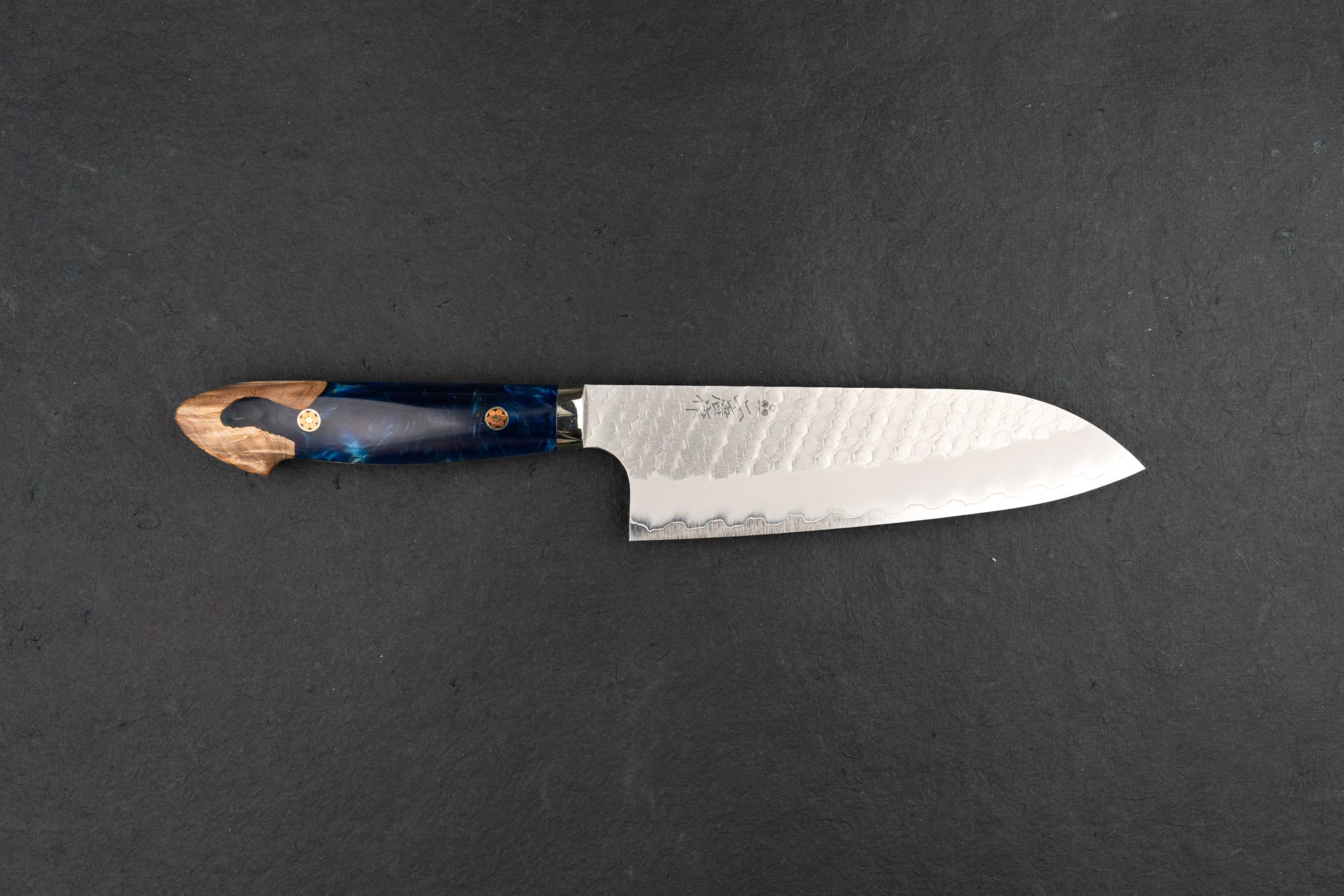 Nigara SG2 Migaki Tsuchime Western Santoku Knife 180mm - Premium Japanese Kitchen Knife for Slicing, Dicing & Chopping - Perfect for Home Chefs & Professional Kitchens