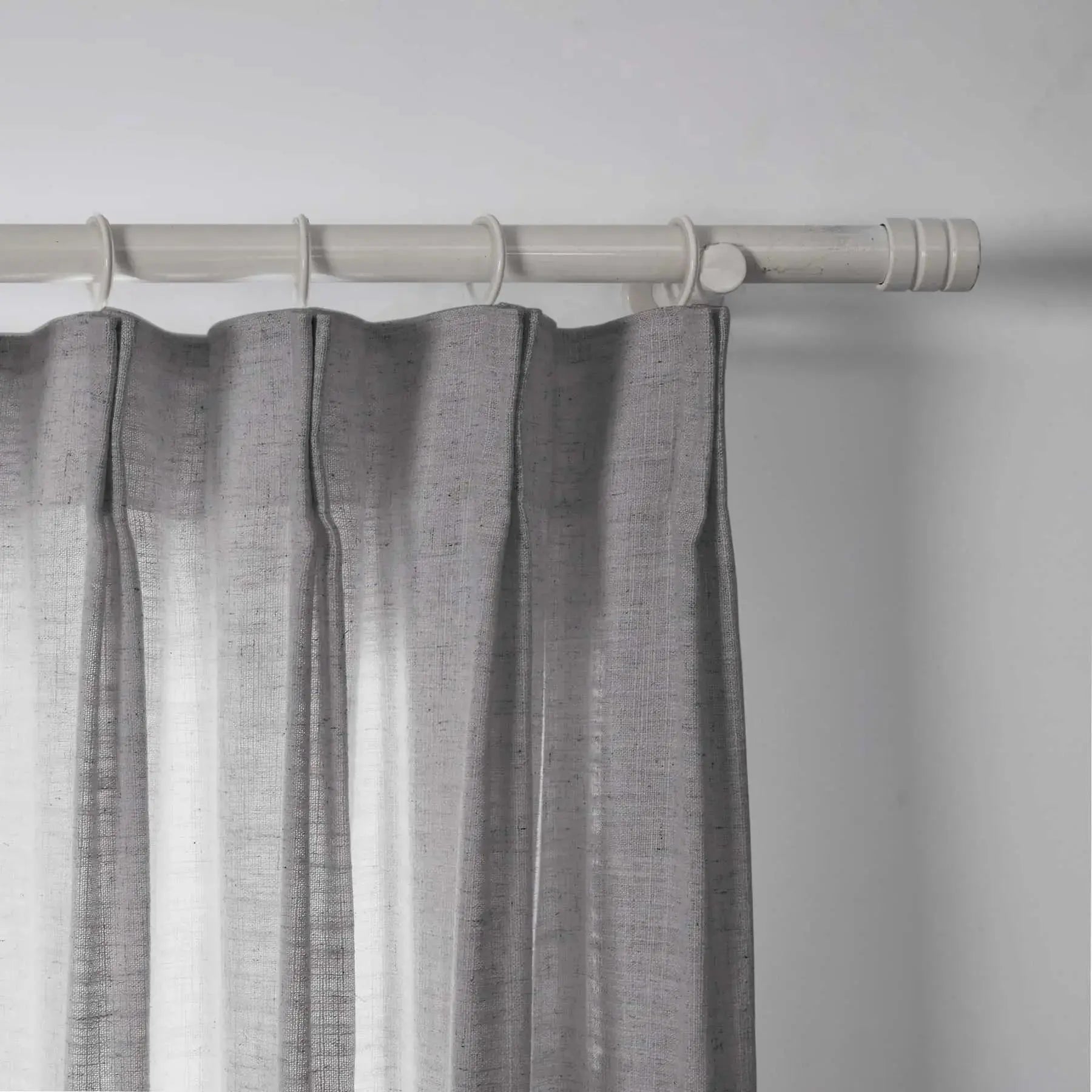 Linen Pleated Cafe Curtains for Kitchen Windows - Elegant Semi-Sheer Window Treatment for Coffee Shops, Restaurants & Home Decor