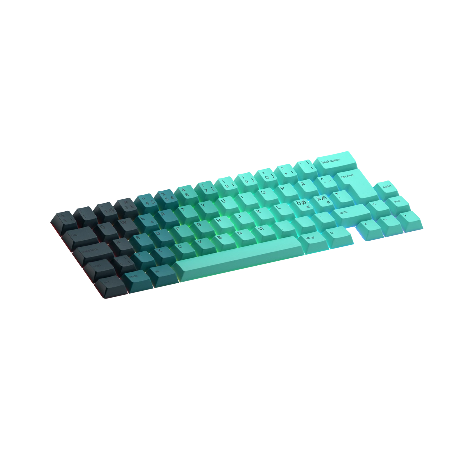 Rainforest Nordic Keycaps for Mechanical Keyboards - Custom Cherry MX Keycap Set for Gaming & Typing (Office, Home, Gaming PC Setup)