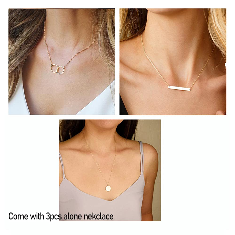 YANCHEN Women's Layered Necklace Set - Dainty Stackable Chain Necklaces with Charms, Trendy Jewelry Gift for Christmas, Birthday & Stocking Stuffers - Perfect for Everyday Wear, Date Nights & Special Occasions
