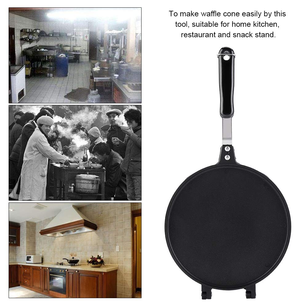 Non-Stick Waffle Cone Maker & Egg Waffle Pan - Double-Sided Pancake Baking Tool for Homemade Ice Cream Cones, Bubble Waffles & Desserts - Perfect for Home Kitchen, Parties & Cafes