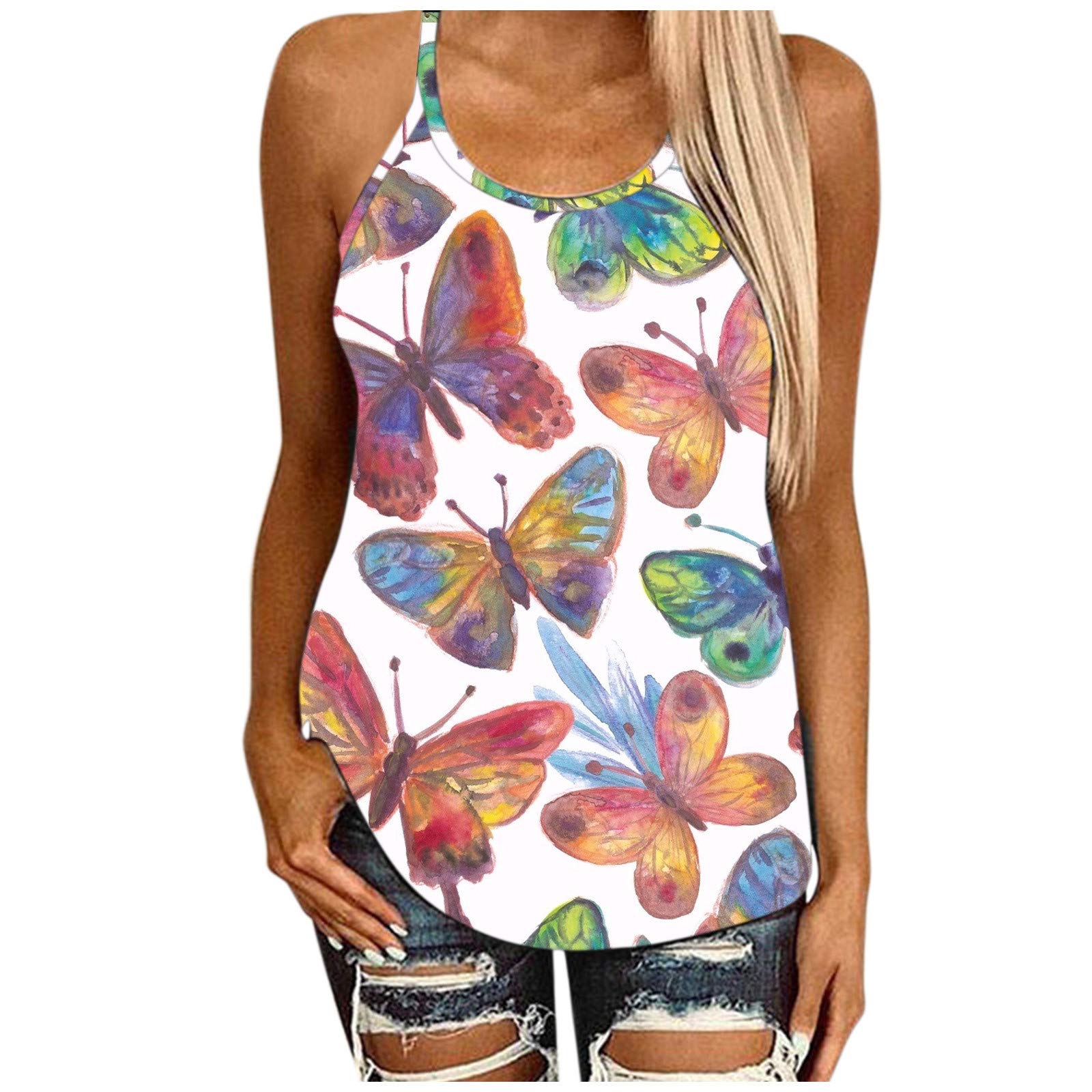 Women's Stylish Sleeveless Blouse - Clear Top T-Shirt for Casual Wear, Summer Outfits & Office Attire