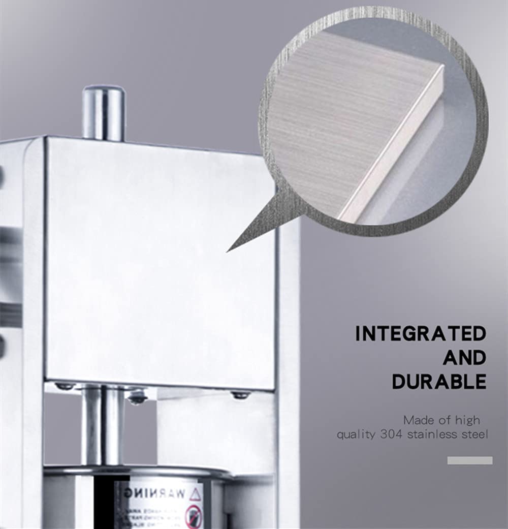 Stainless Steel Manual Sausage Stuffer - Vertical Meat Filler Machine for Homemade Salami & Sausages with Professional Nozzles - Perfect for Kitchen, BBQ Parties & DIY Charcuterie