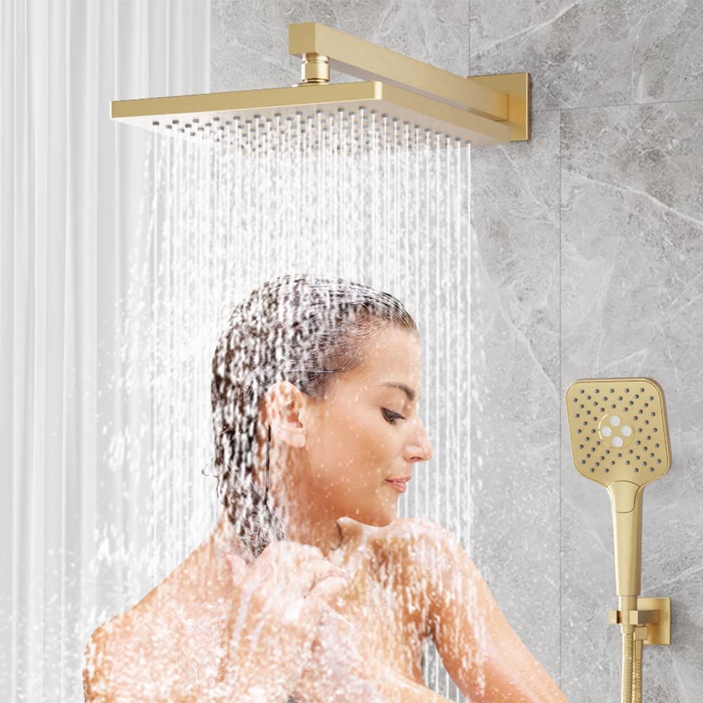 Gabrylly Brushed Gold Shower System - 10