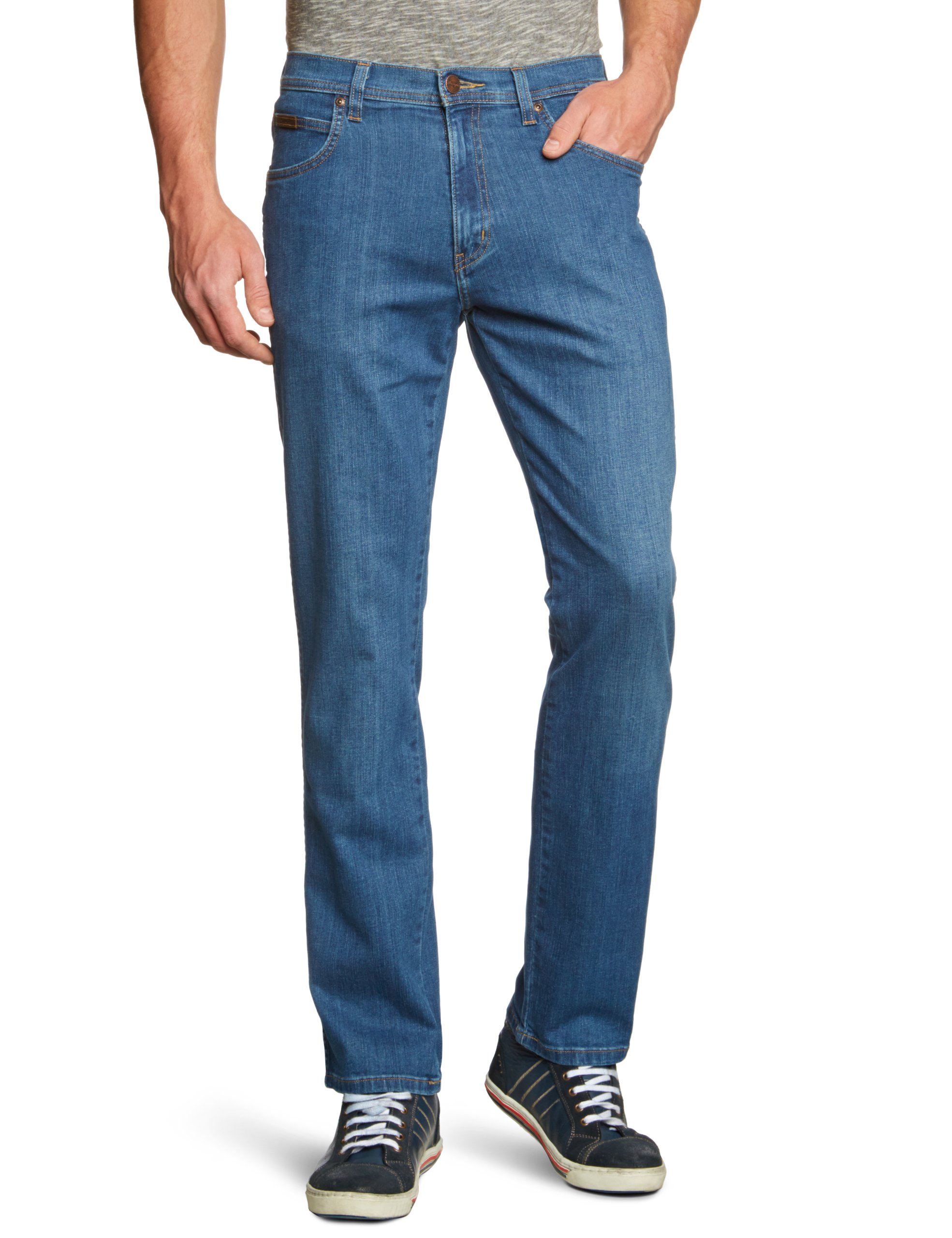 Wrangler Men's Arizona Stretch Straight Leg Denim Jeans - Comfortable Work Pants for Casual Wear & Outdoor Activities