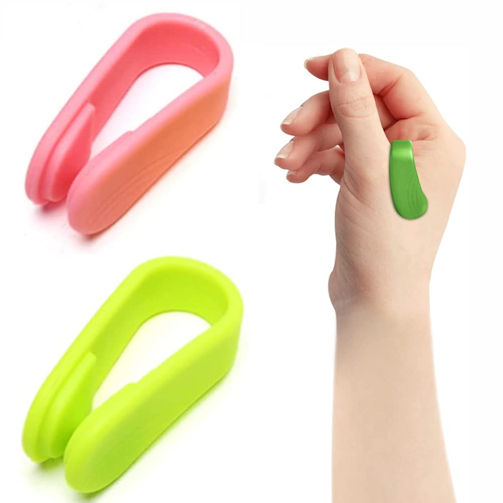 4 PCS Silicone Acupressure Clips for Migraine & Stress Relief - Hand Massage Therapy Device for Headache, Anxiety & Relaxation - Perfect for Home, Office & Travel Use