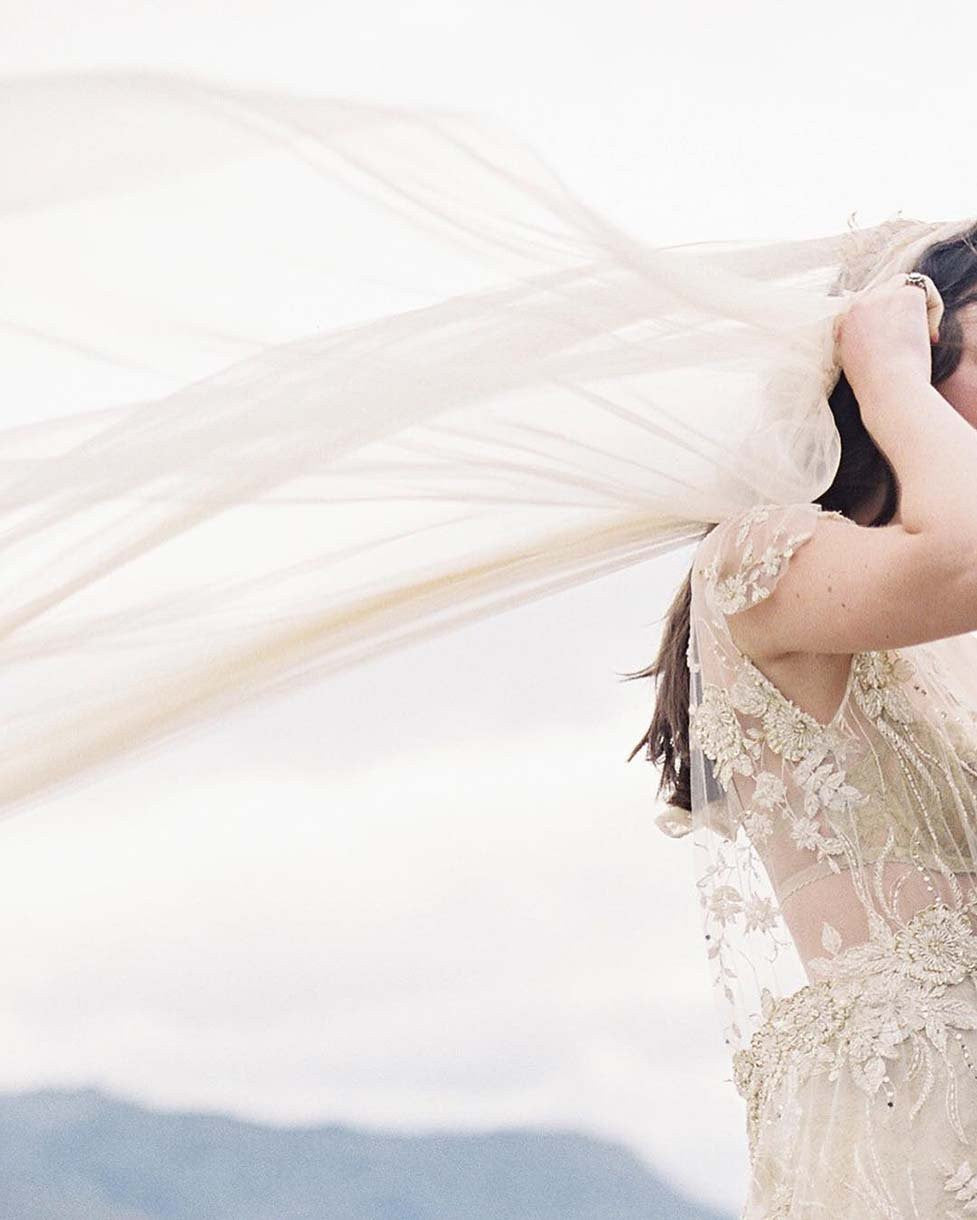 Elegant Magnolia Silk Tulle & French Lace Juliet Cap Wedding Veil - Perfect for Bridal Ceremonies, Vintage Weddings & Romantic Photo Shoots
