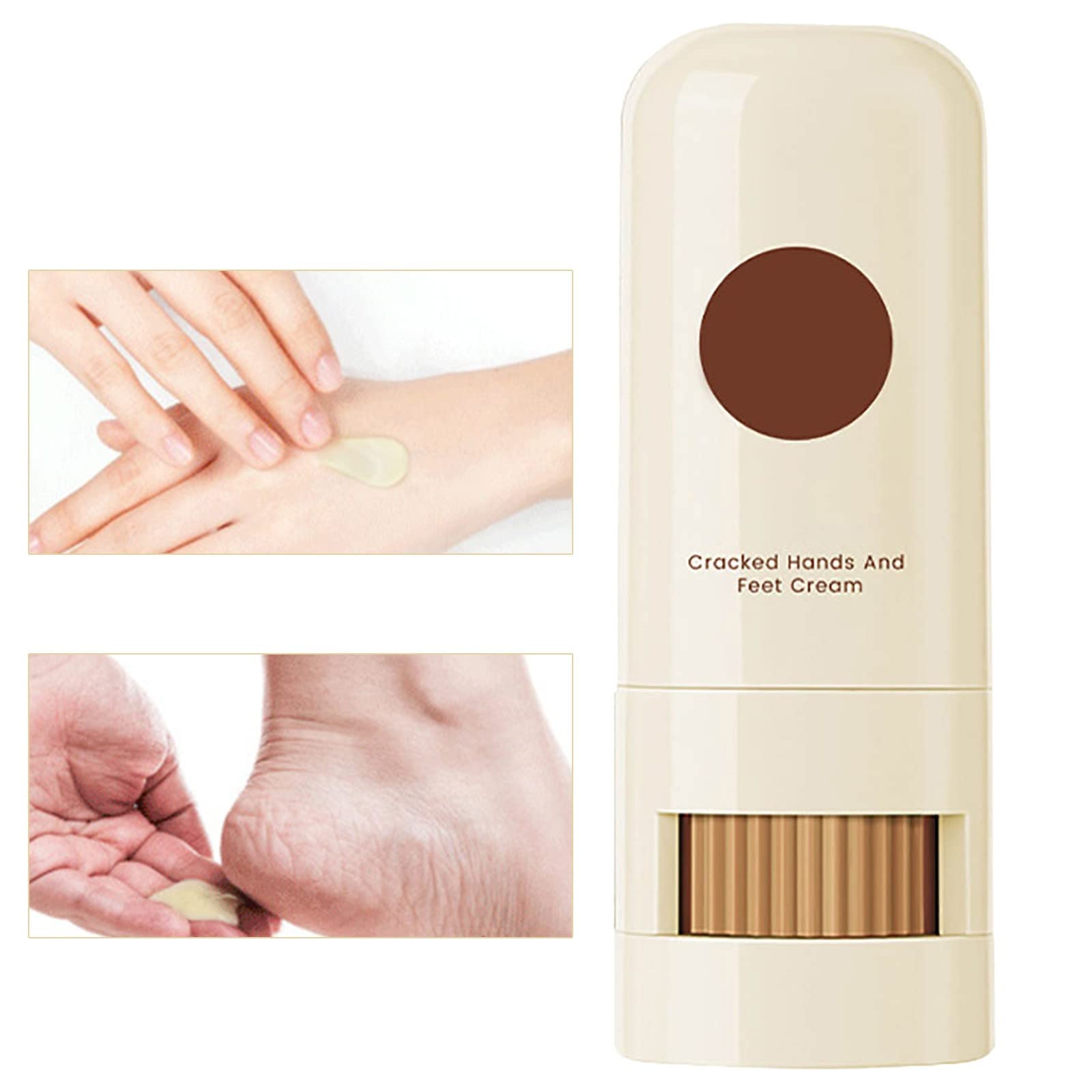 Portable Cracked Hands and Feet Cream - Natural Foot Balm for Extremely Dry Skin, Soothes & Softens Cracked Feet, Elbows & Hands | Perfect for Dry Winter Skin Care & Overnight Foot Treatment