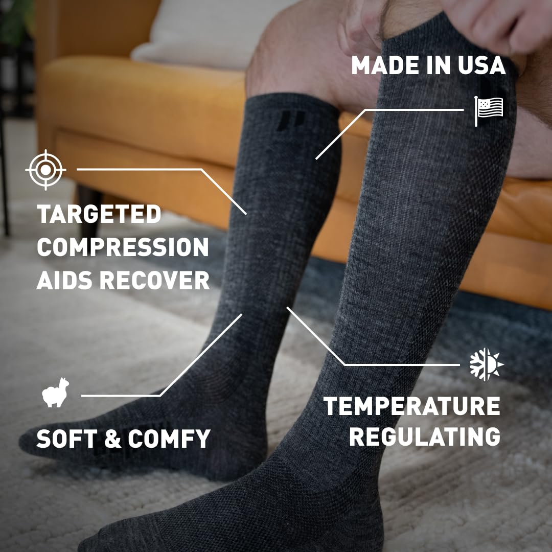Premium Hollow Alpaca Compression Socks for Men & Women - Moisture-Wicking Alpaca Wool Socks for Hiking, Running, Travel & Outdoor Activities - Ideal for Sports, Work & Daily Comfort