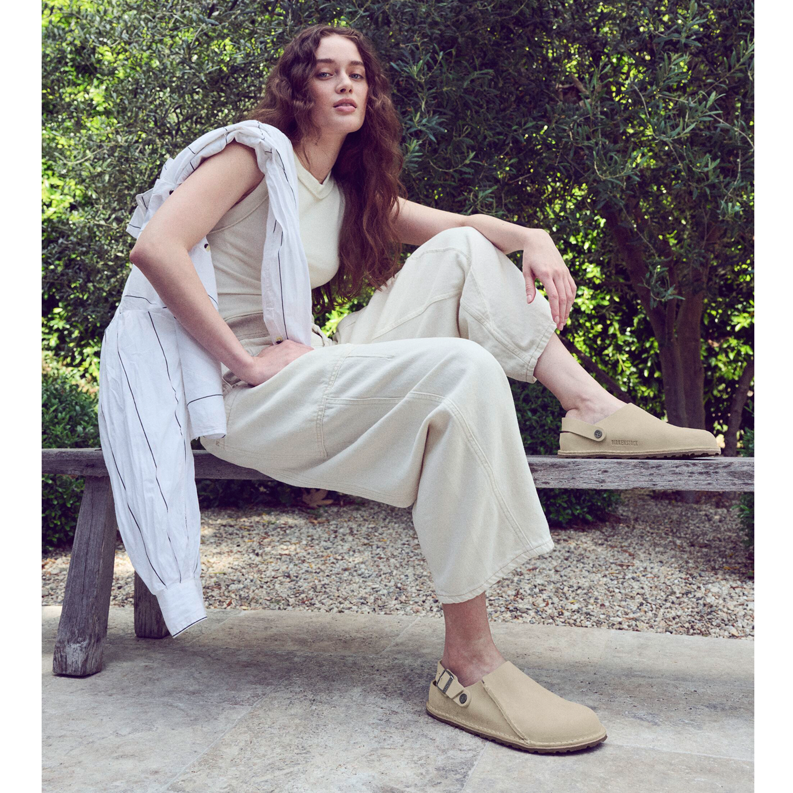 Birkenstock Lutry Narrow Slipper for Women - Eggshell Suede | Comfortable House Shoes for Relaxing at Home, Lounging & Casual Wear