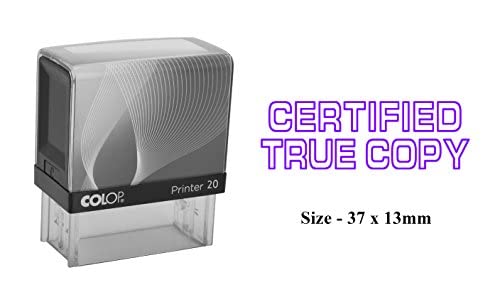 Certified True Copy Rubber Stamp - Colop Self-Inking Office & Commercial Stamp for Notary, Legal Documents & Business Use