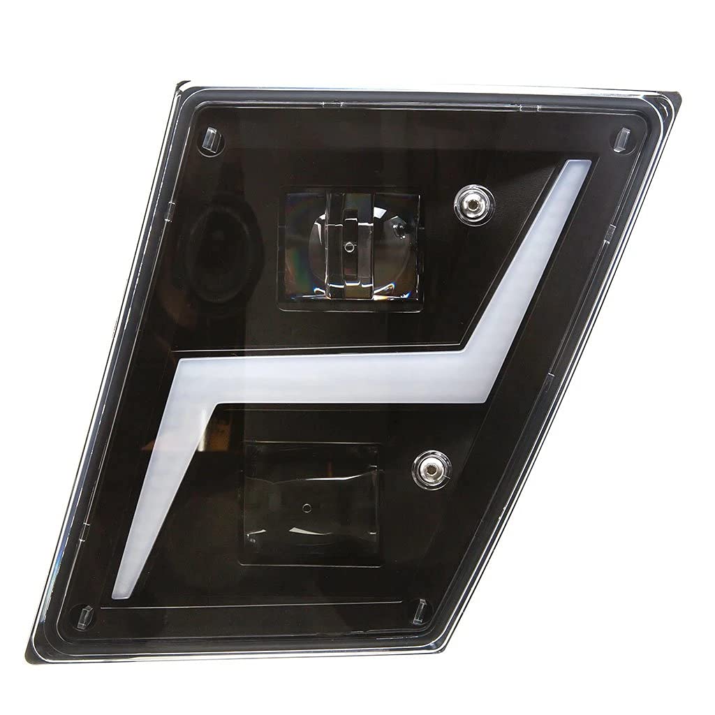 Black Fog LED Lights Compatible with Volvo VNL - Driver Side (Part# F236827) | Durable Replacement for Improved Visibility in Foggy & Night Driving