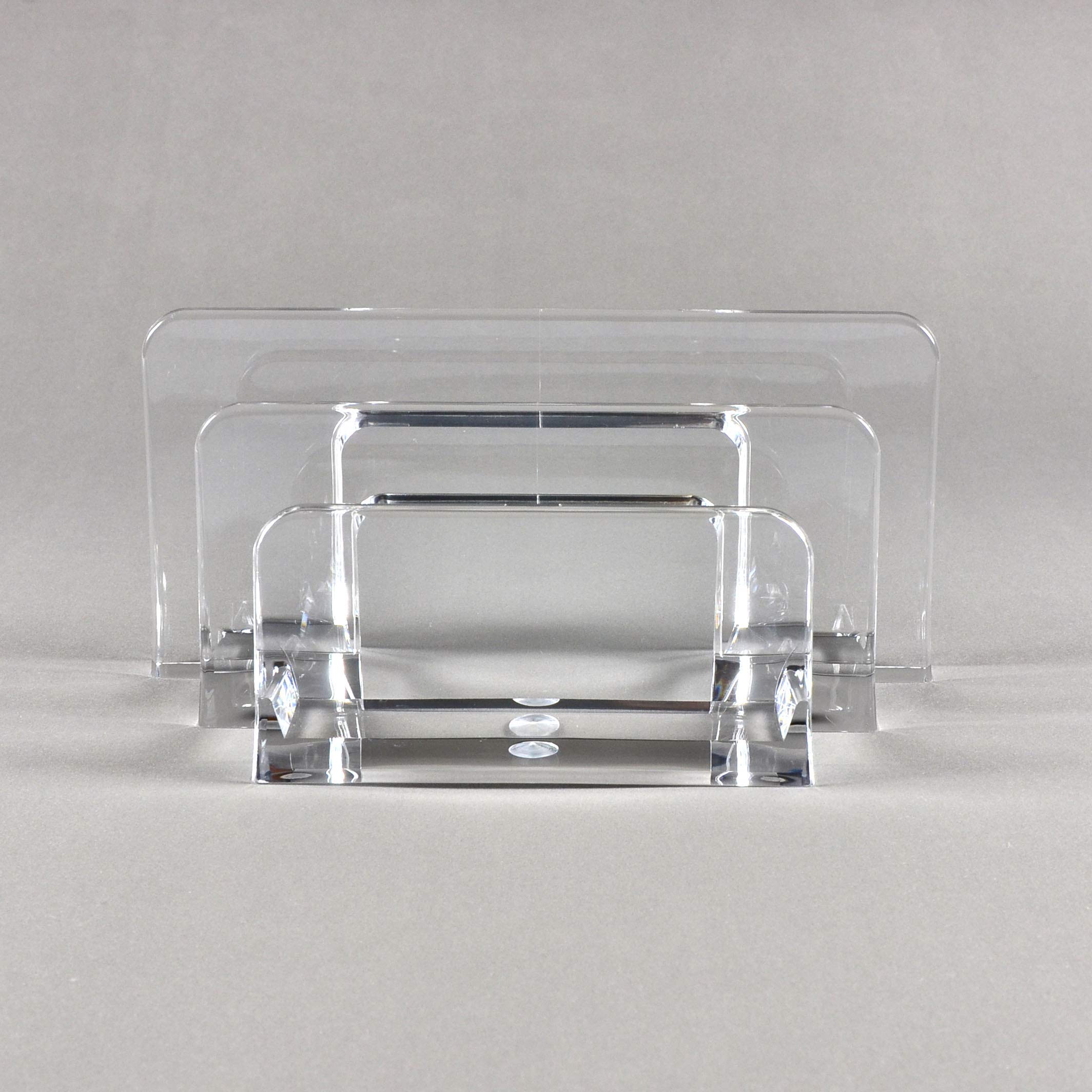 Clear Acrylic Letter Sorter & File Folder Organizer (2 Pack) - Perfect for Office, Home Desk, Mail Sorting - Holds Papers, Letters, Envelopes & Documents - Essential Desk Accessory & Office Supply