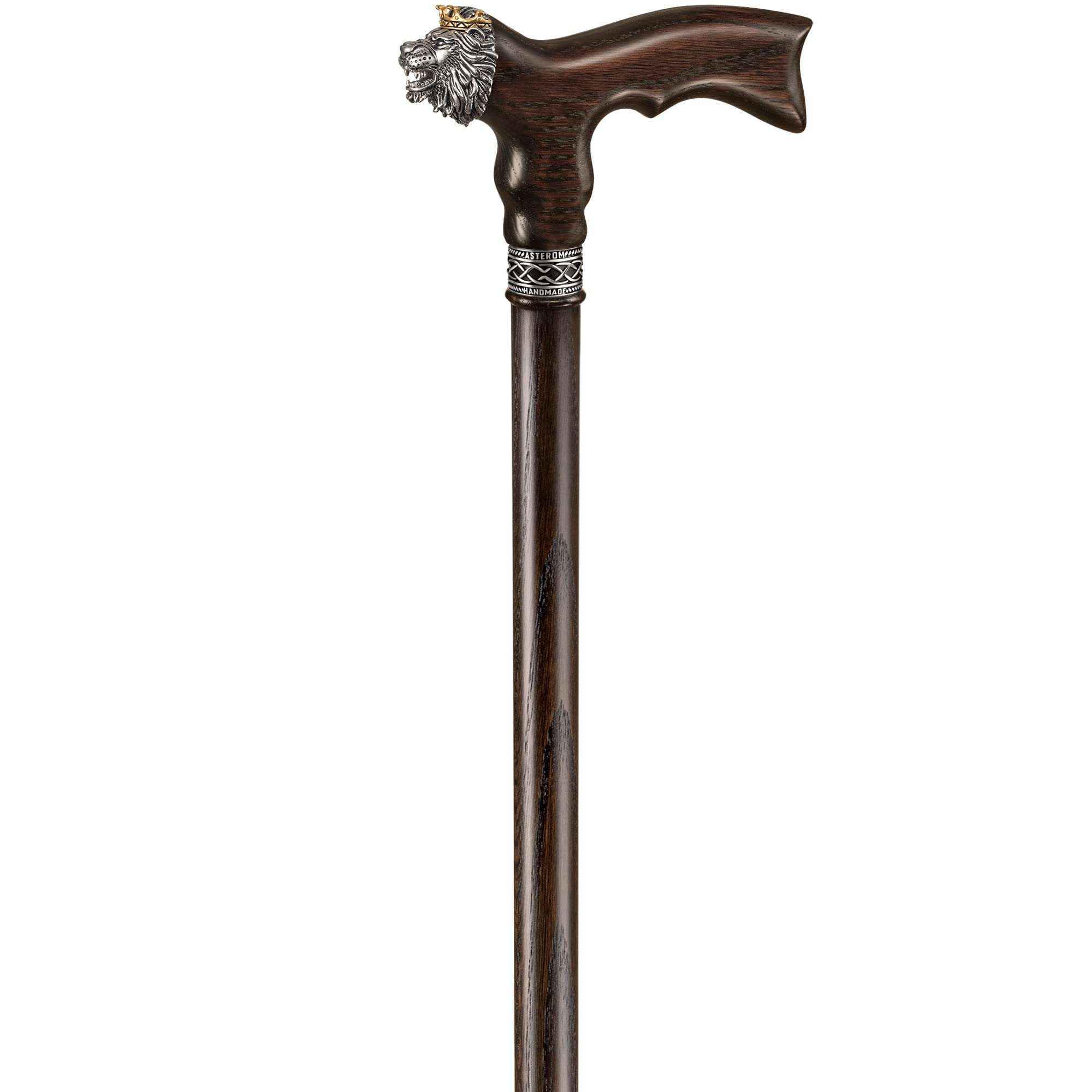 Handmade Wooden Lion Walking Cane for Men & Women - Stylish & Durable Walking Stick for Seniors - Perfect for Daily Use, Hiking & Fashion Accessory