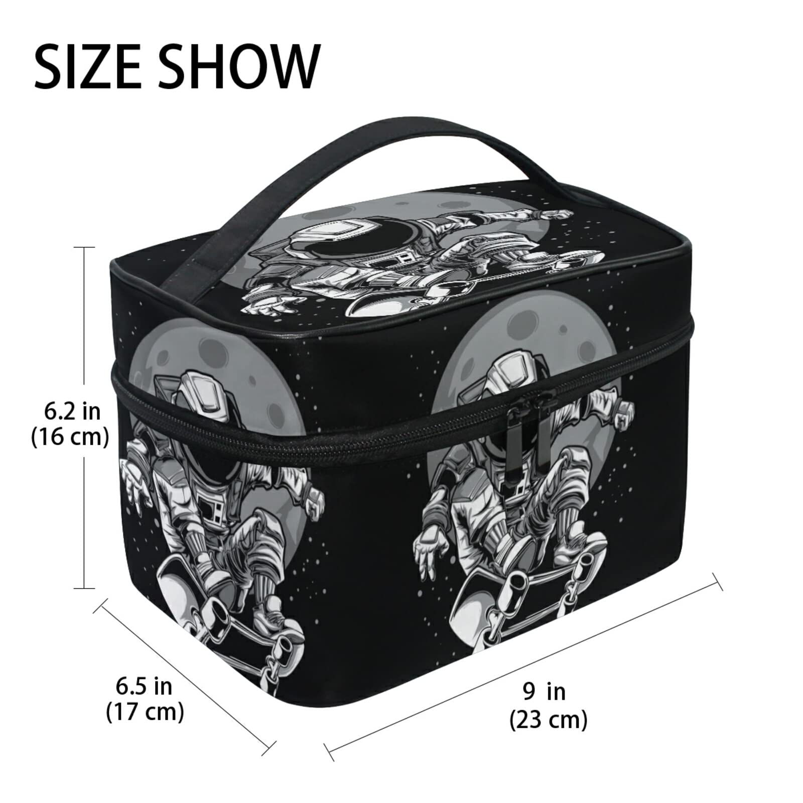 Stylish Space Astronaut Makeup Bag for Women - Waterproof Cosmetic & Toiletry Travel Organizer - Perfect for Travel, Gym, and Daily Use