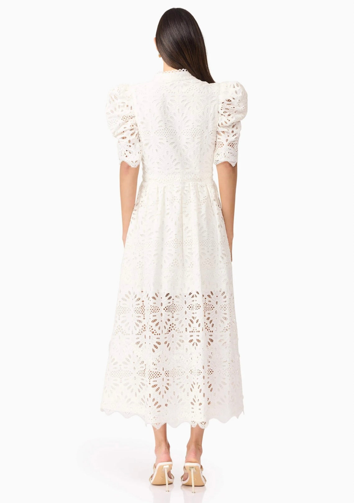 Carli Midi Shirt Dress for Women - Ivory Cotton Blend Button Down Tunic Dress with Belt | Casual Office Wear, Spring Summer Outfits, Wedding Guest Dress