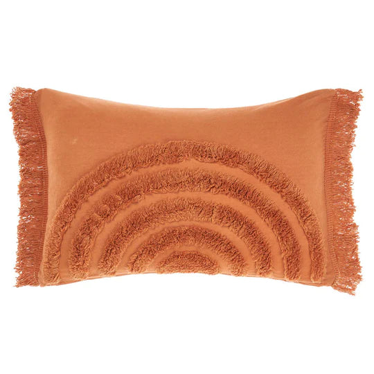 Linen House Daybreak Apricot Decorative Throw Pillow Cushion Cover 40x60cm - Soft Luxury Home Decor for Sofa, Bed & Living Room