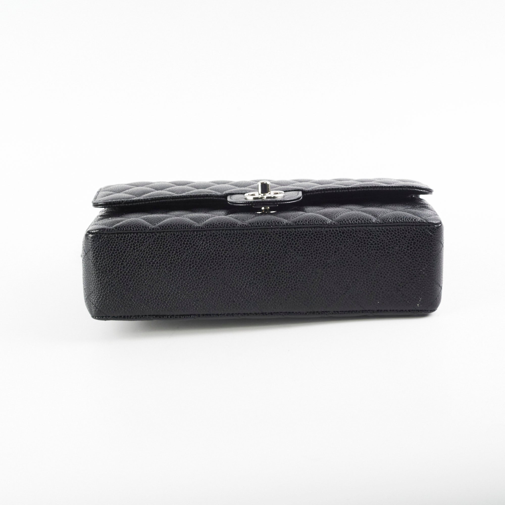 Chanel Medium/Large Classic Flap Bag in Black Caviar Leather - Luxury Handbag for Women, Perfect for Work, Evening Events & Special Occasions