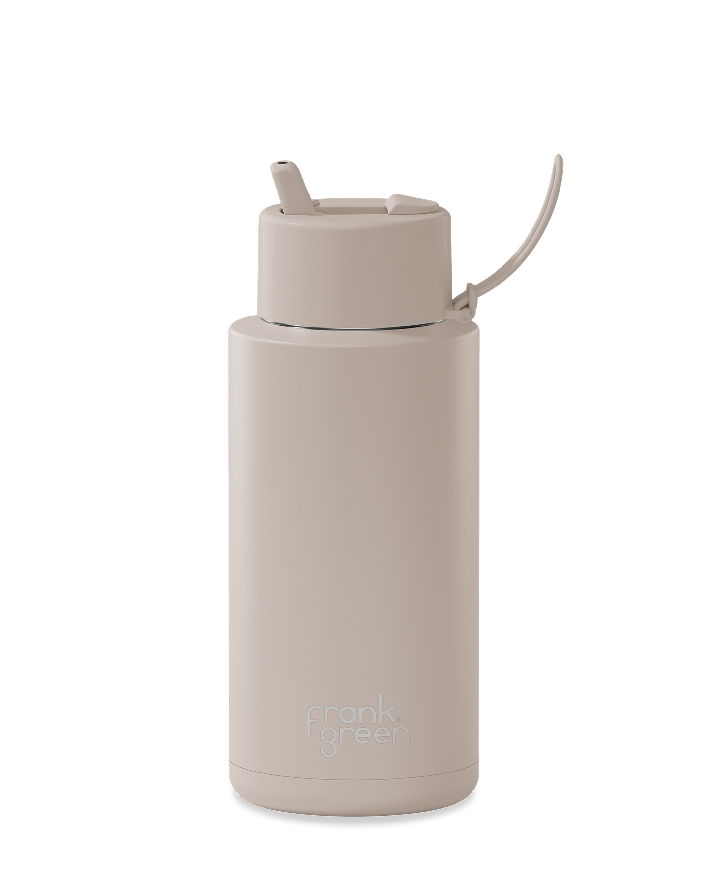 Frank Green 1L Ceramic Reusable Water Bottle with Straw Lid - 34oz Insulated Travel Mug for Hot & Cold Drinks - Perfect for Gym, Hiking, Office & Outdoor Activities