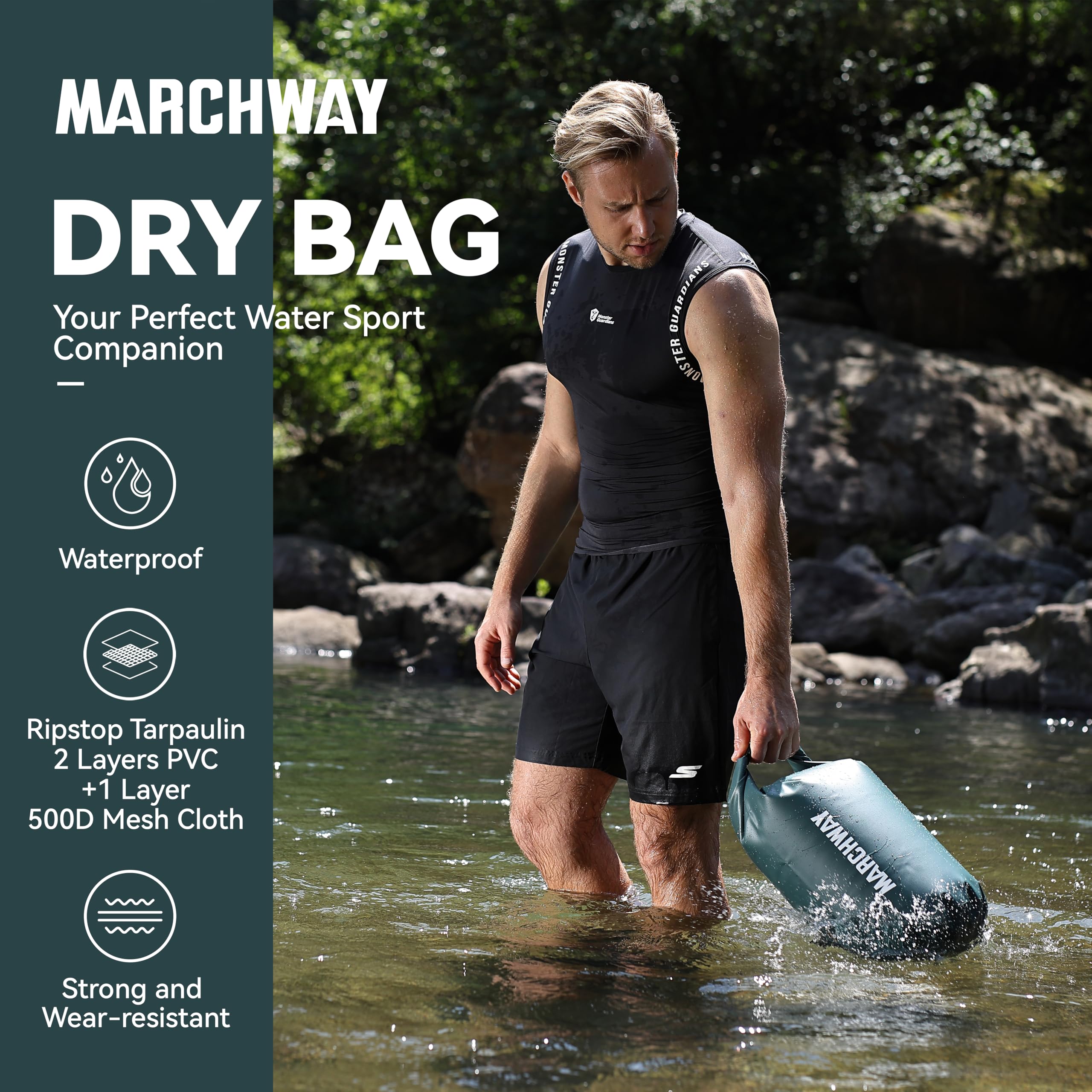 Waterproof Dry Bag Backpack 5L 10L 20L 30L 40L - Floating Roll Top Sack for Kayaking, Rafting, Boating, Swimming | Camping, Hiking, Beach, Fishing Gear | Keeps Belongings Dry in Water Sports & Outdoor Adventures