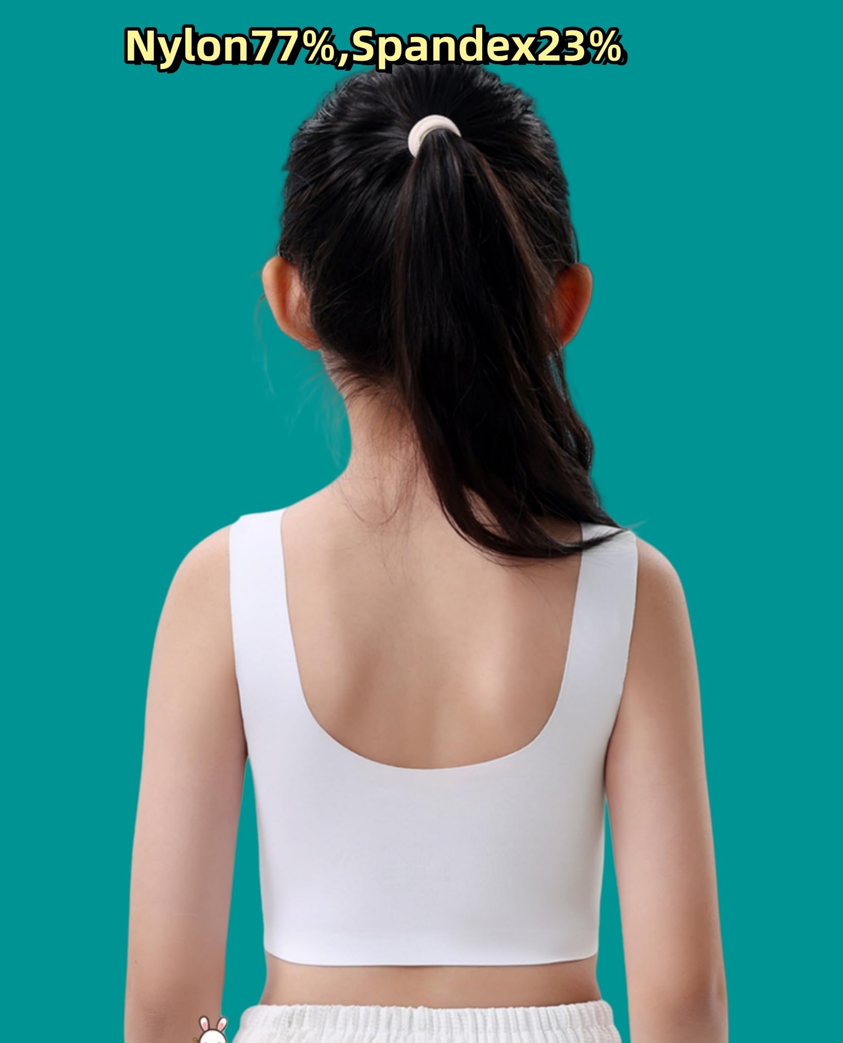 Girls Training Bra with Pads for Teens & Beginners - Comfortable First Bras for School & Sports