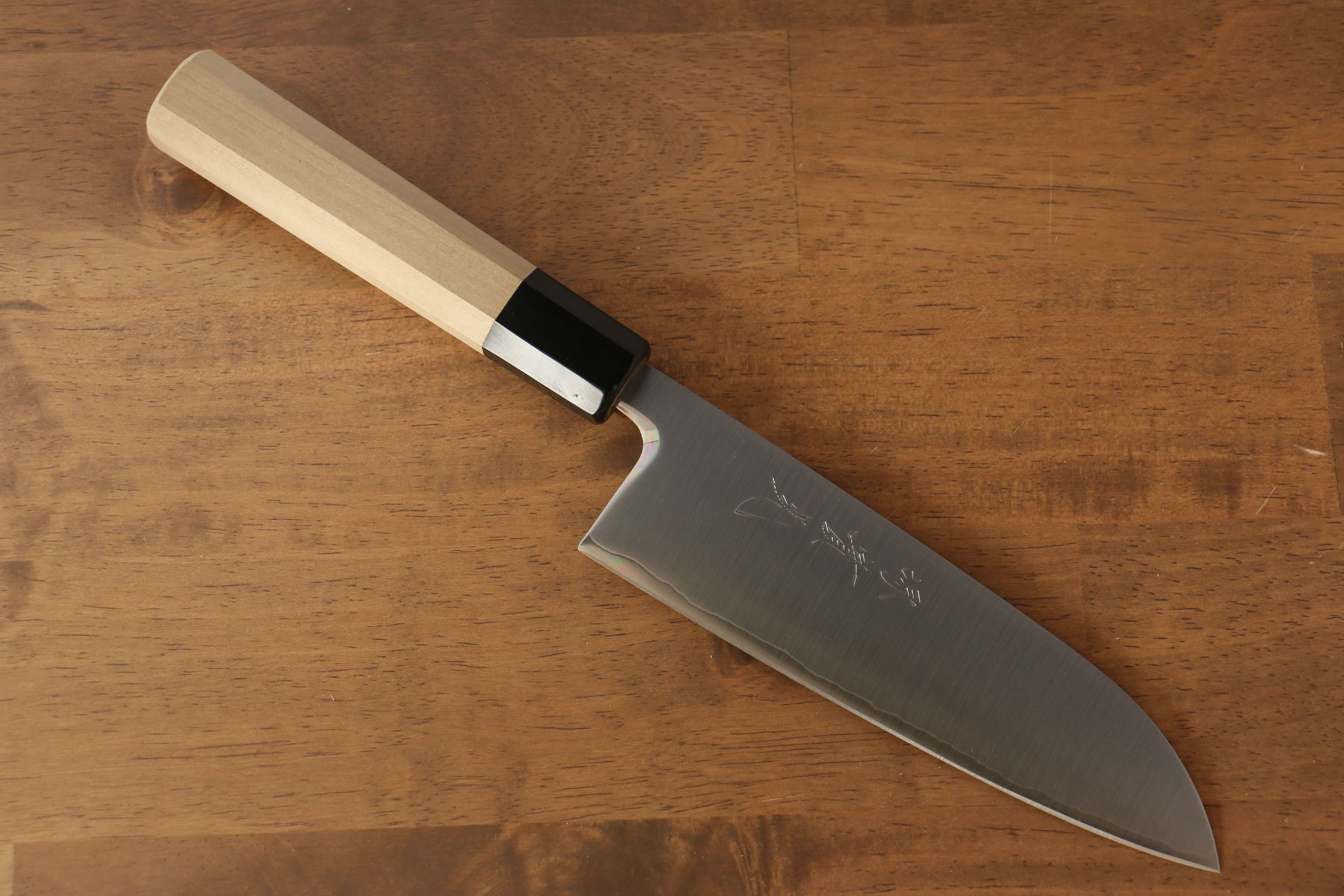 Premium Jikko SG2 Santoku Knife 165mm - Japanese High-Carbon Stainless Steel Blade with Magnolia Wood Handle - Perfect for Slicing, Dicing & Chopping Vegetables, Meat & Fish